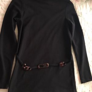 Vintage retro Betty Blue Black top medium Like new